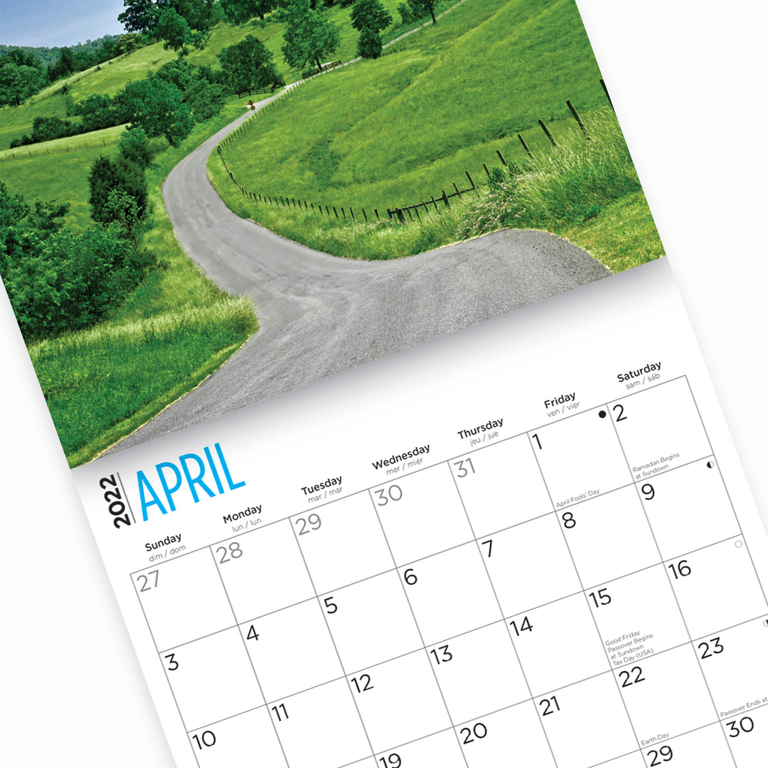 2022 Country Roads Wall Calendar By Bright Day, 12 X 12 Inch  Bright intended for Time And Date Calendar 2022