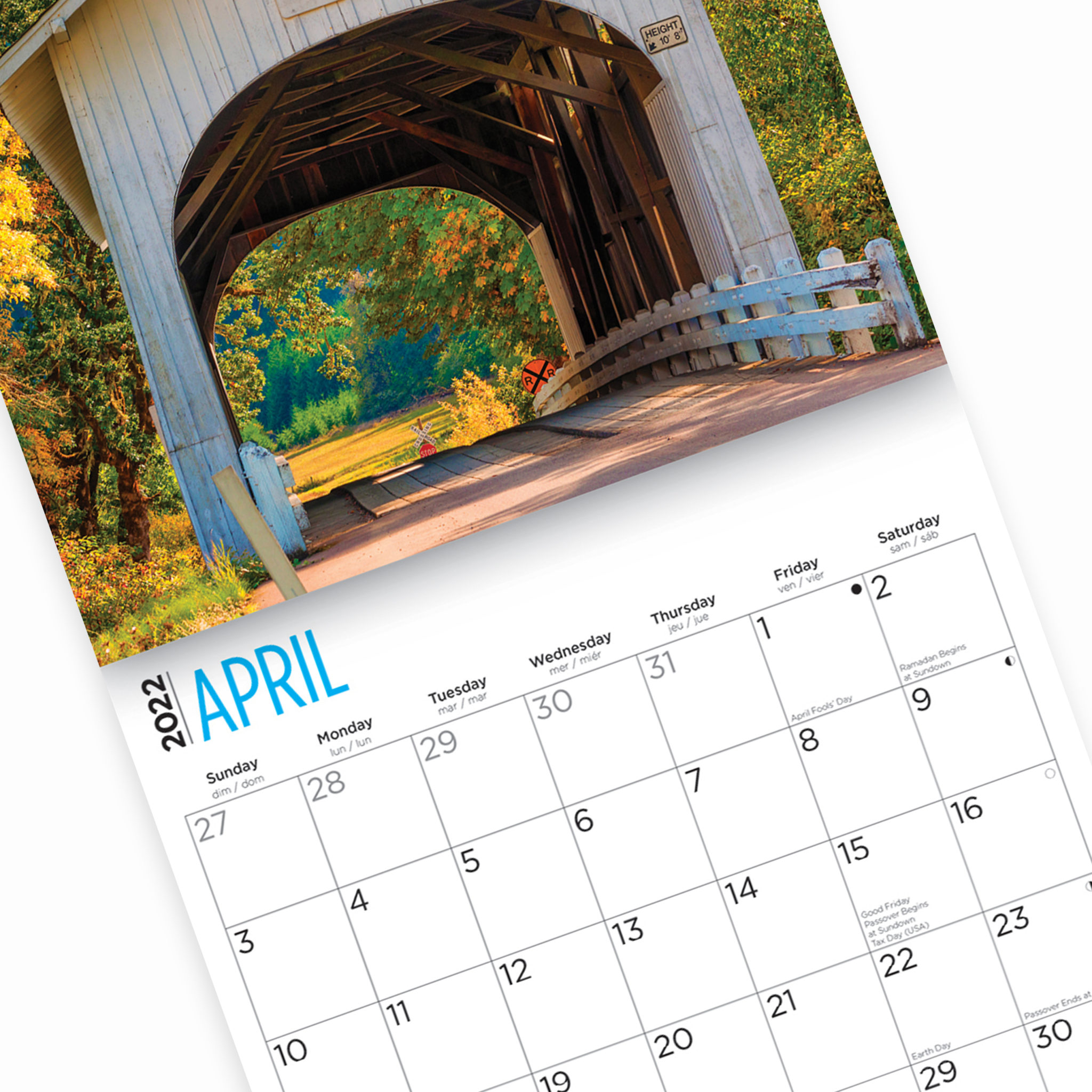 2022 Covered Bridges Wall Calendar By Bright Day, 12 X 12 Inch  Bright with regard to Time And Date Calendar 2022