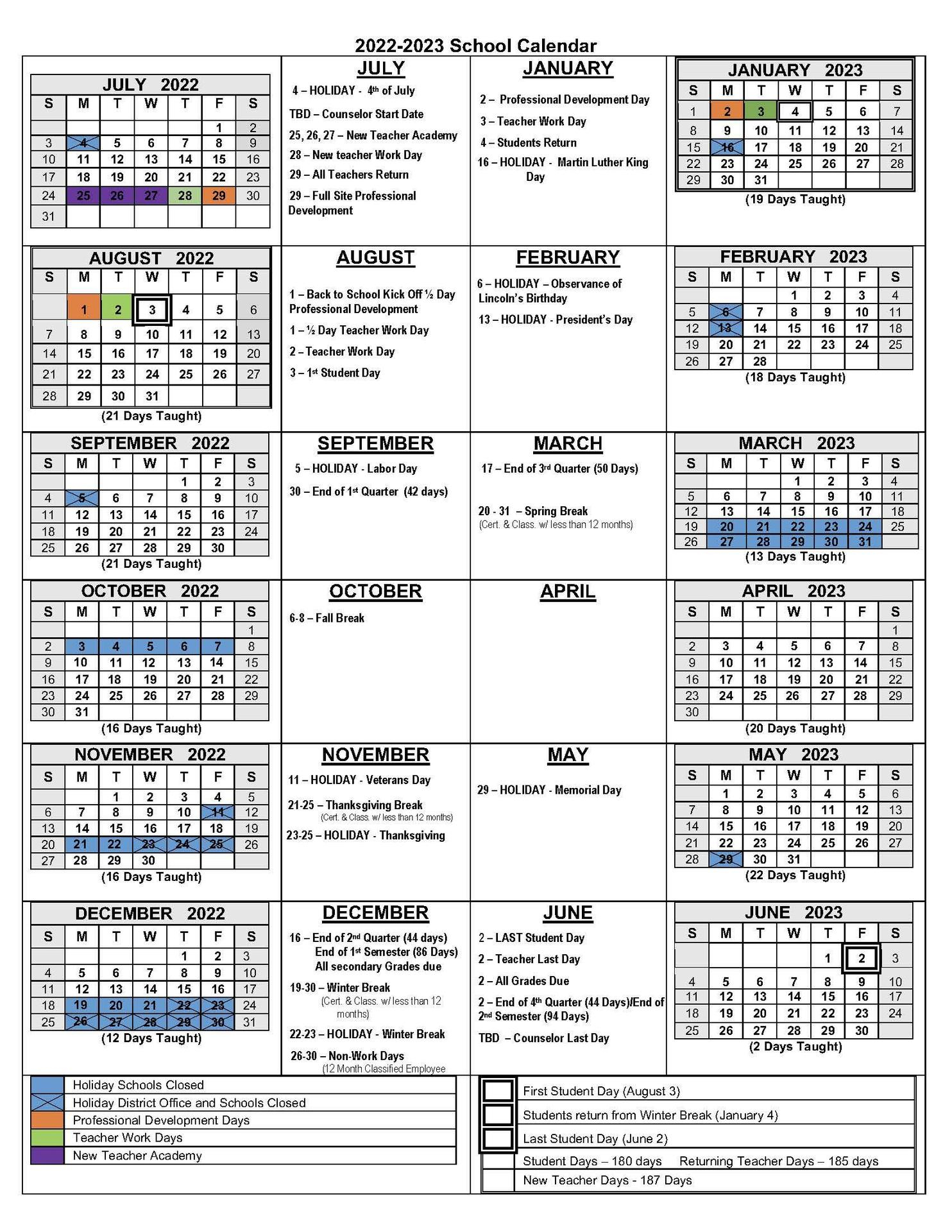 20222023 School Calendars  Academic Calendars  Monterey Peninsula with regard to Schools Calendar In Uganda 2022