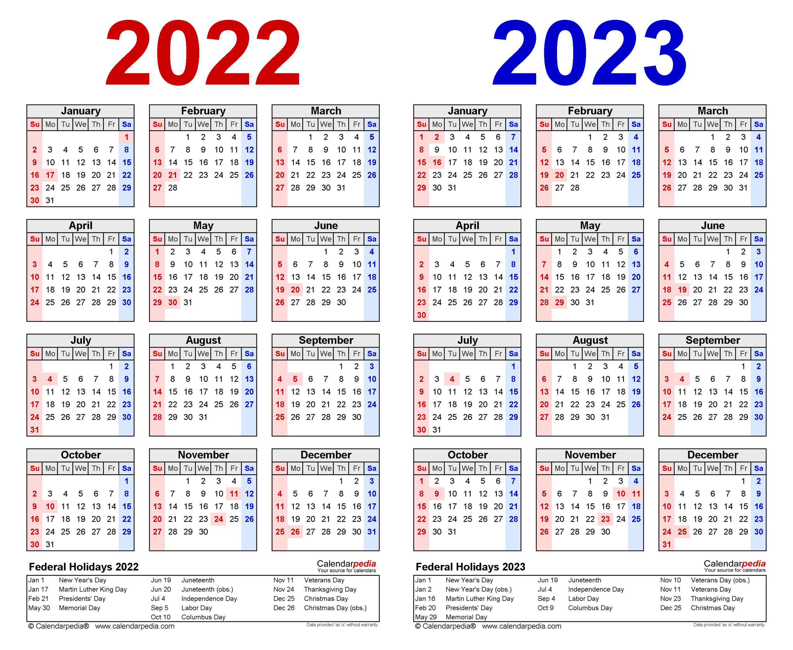 20222023 Two Year Calendar  Free Printable Word Templates pertaining to Fiscal Year Calendar 2022 2022 Printable