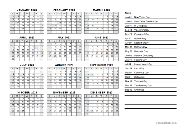 2023 Yearly Calendar Pdf  Free Printable Templates with regard to Background March Calendar 2023