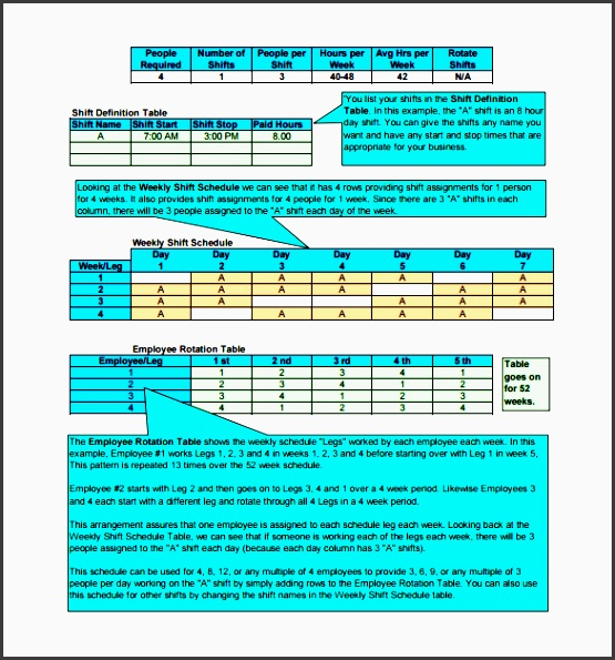 4+ Weekly Time Planner For Workers  Sampletemplatess  Sampletemplatess regarding Rotating Shift Calendar Generator