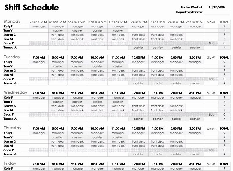 40 Excel Employee Schedule Template | Schedule Template, Resume with 40 Free Employee Schedule Templates Excel Word ᐅ