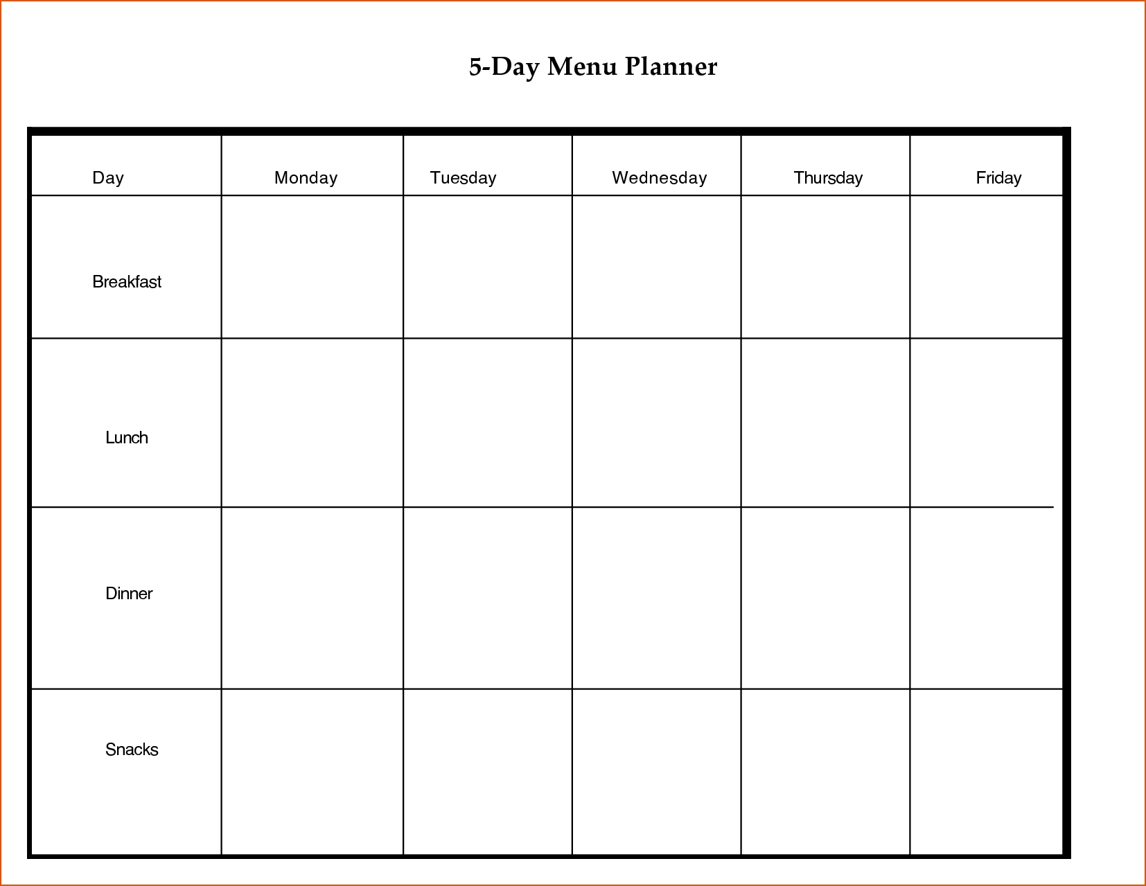 5 Day Week Blank Calendar With Time Slots Printable  Calendar in Printable Calendar Time And Date