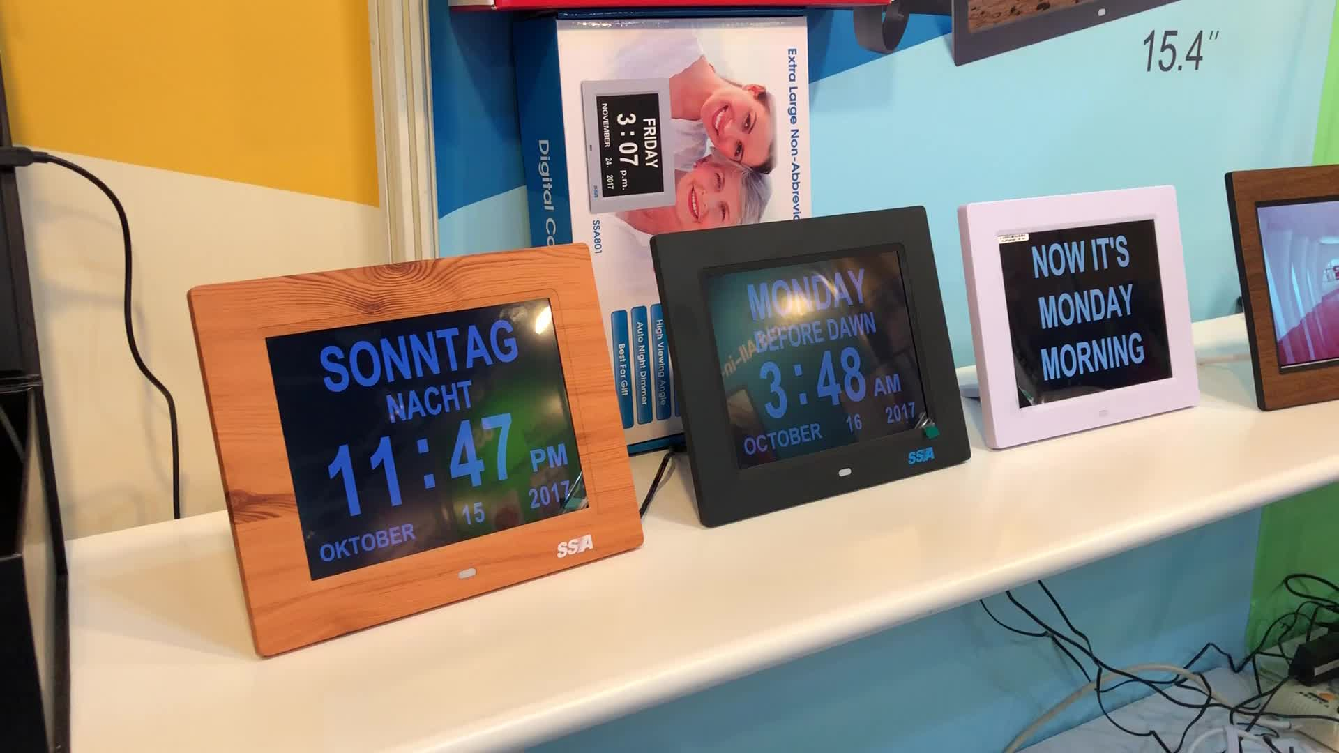 8 Inch Led Digital Day Date Calendar Clock For Dementia Elderly Seniors within Time And Date Calendar