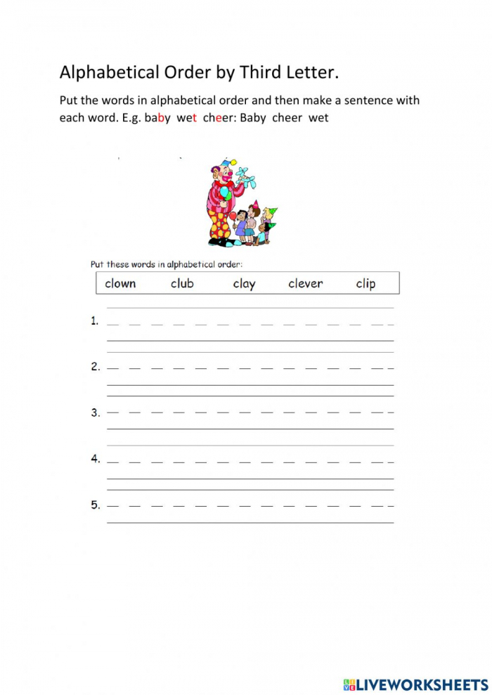 Alphabetical Order To The Third Letter Worksheets Worksheets Core throughout Mcgeer Criteria 2022 Worksheet