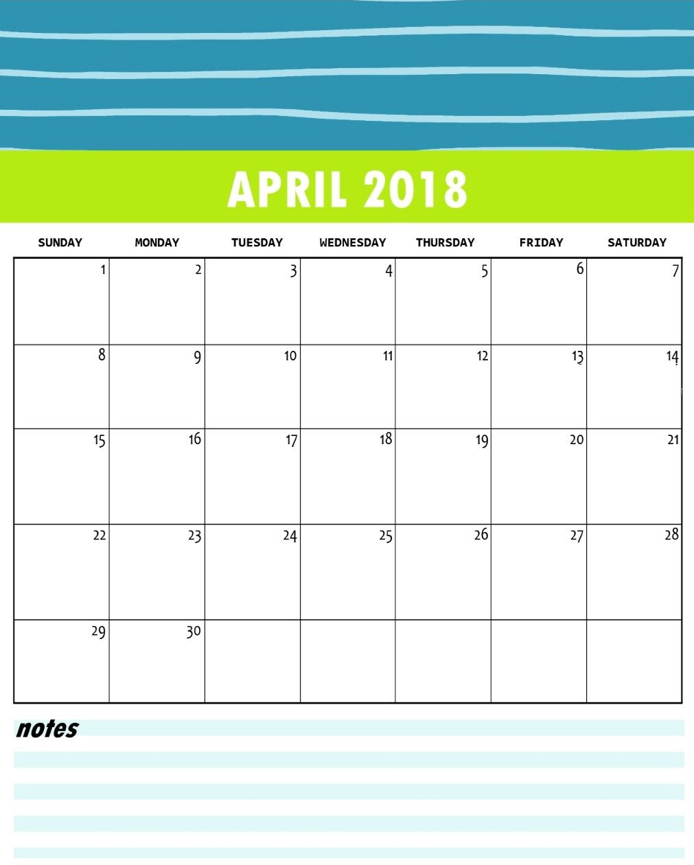April 2018 Blank Desk Template | Templates, Template Printable within Blank Desk Calendar Printable
