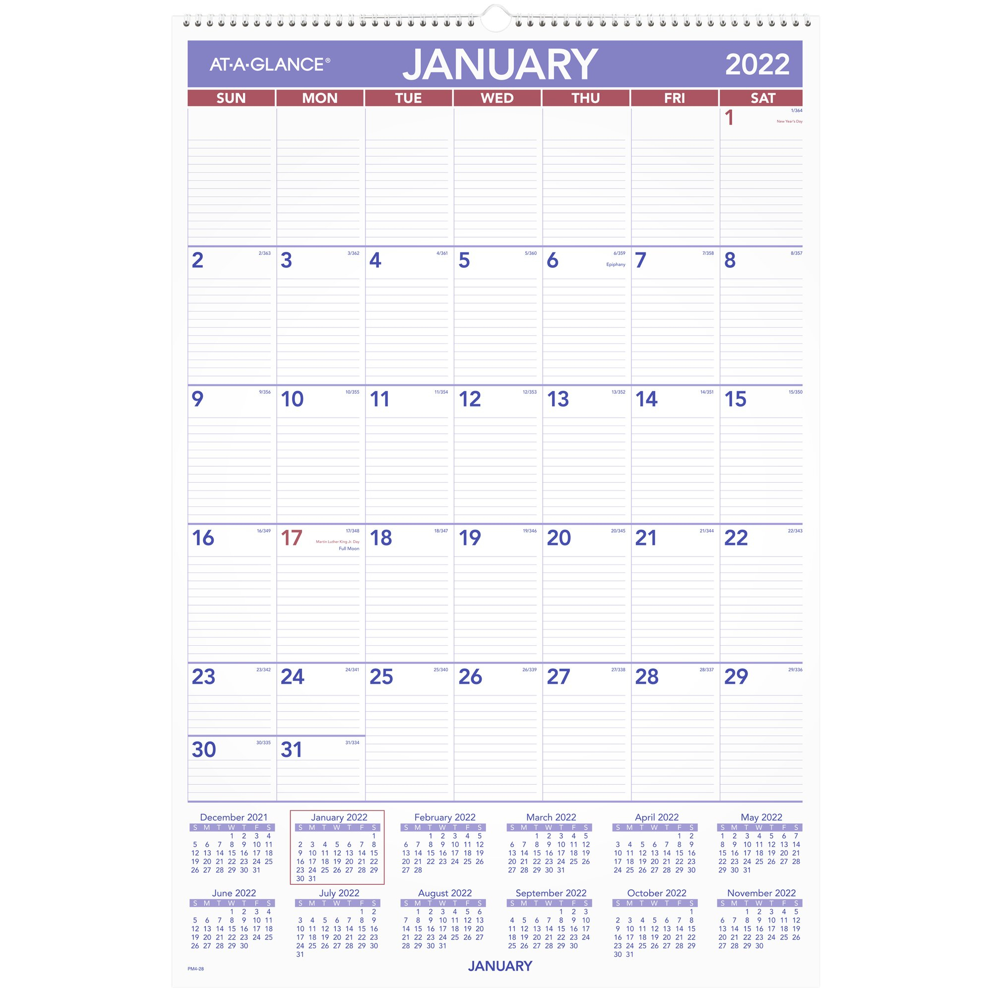 Ataglance 2022 Monthly Wall Calendar, Large, 20&quot; X 30&quot;, Monthly with At A Glance Wall Calendar 2022