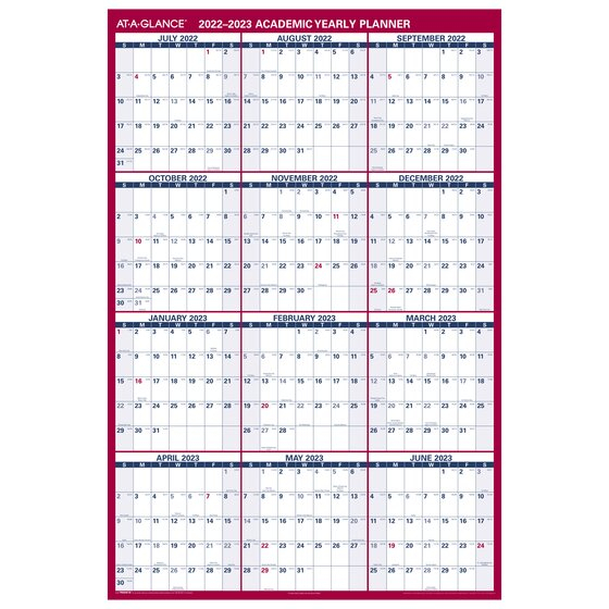 Ataglance Verticalhorizontal Reversible Erasable Academic 20222023 for At A Glance Wall Calendar 2022