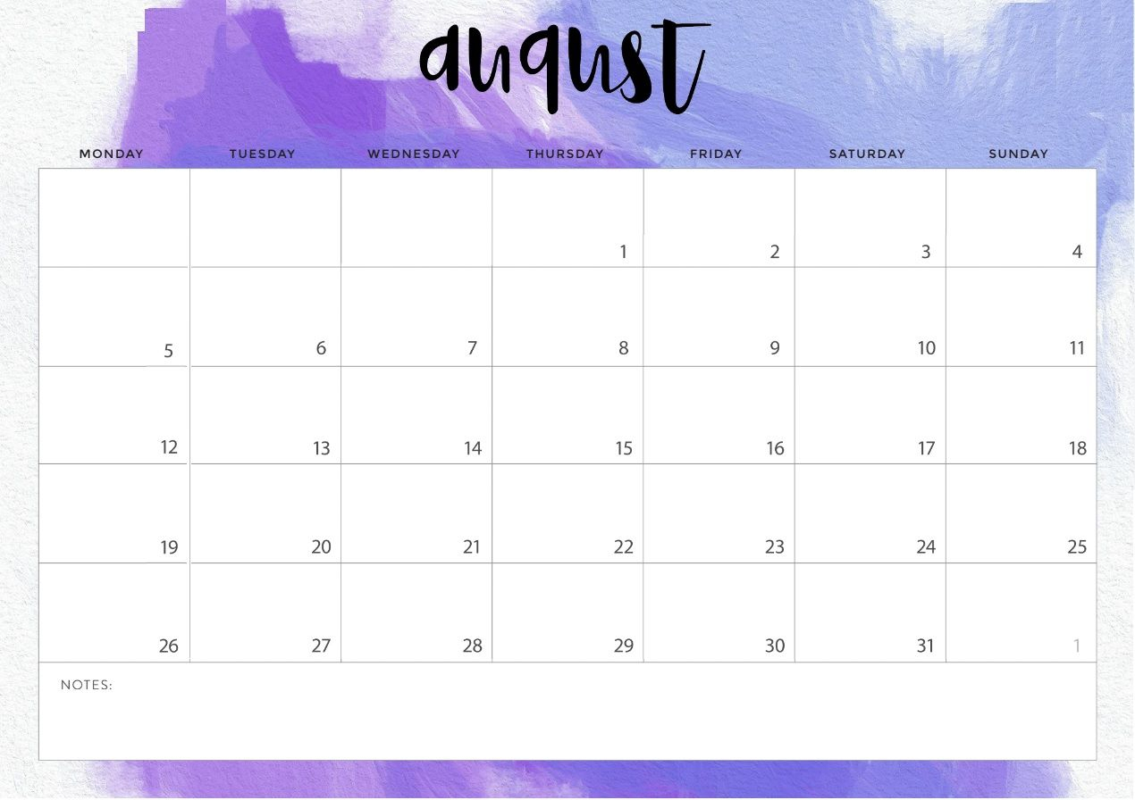 August 2019 Desk Calendar #August #August2019 #2019Calendar # throughout Blank Desk Calendar Printable
