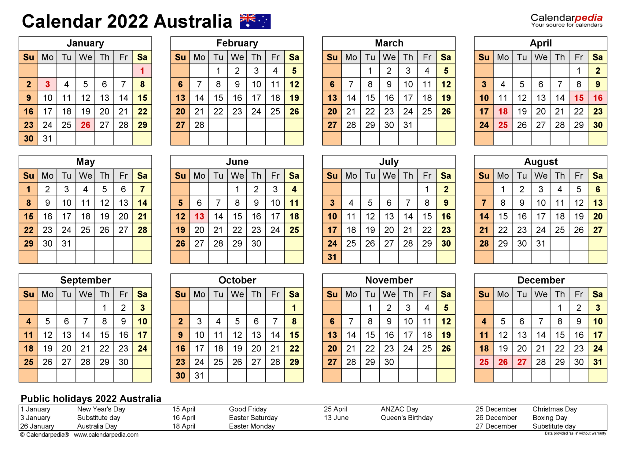 Australia Calendar 2022  Free Printable Excel Templates In 20212022 with regard to Time And Date Calendar 2022 Printable