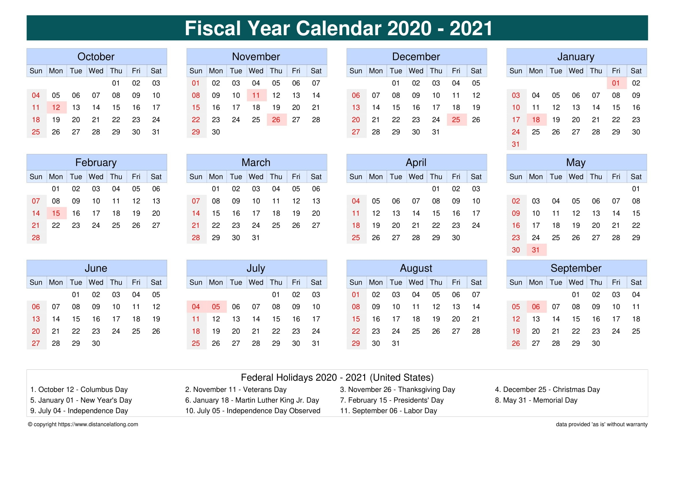 Australian Fiscal Year 2021  Template Calendar Design with regard to Free Printable Fiscal Year Calendar