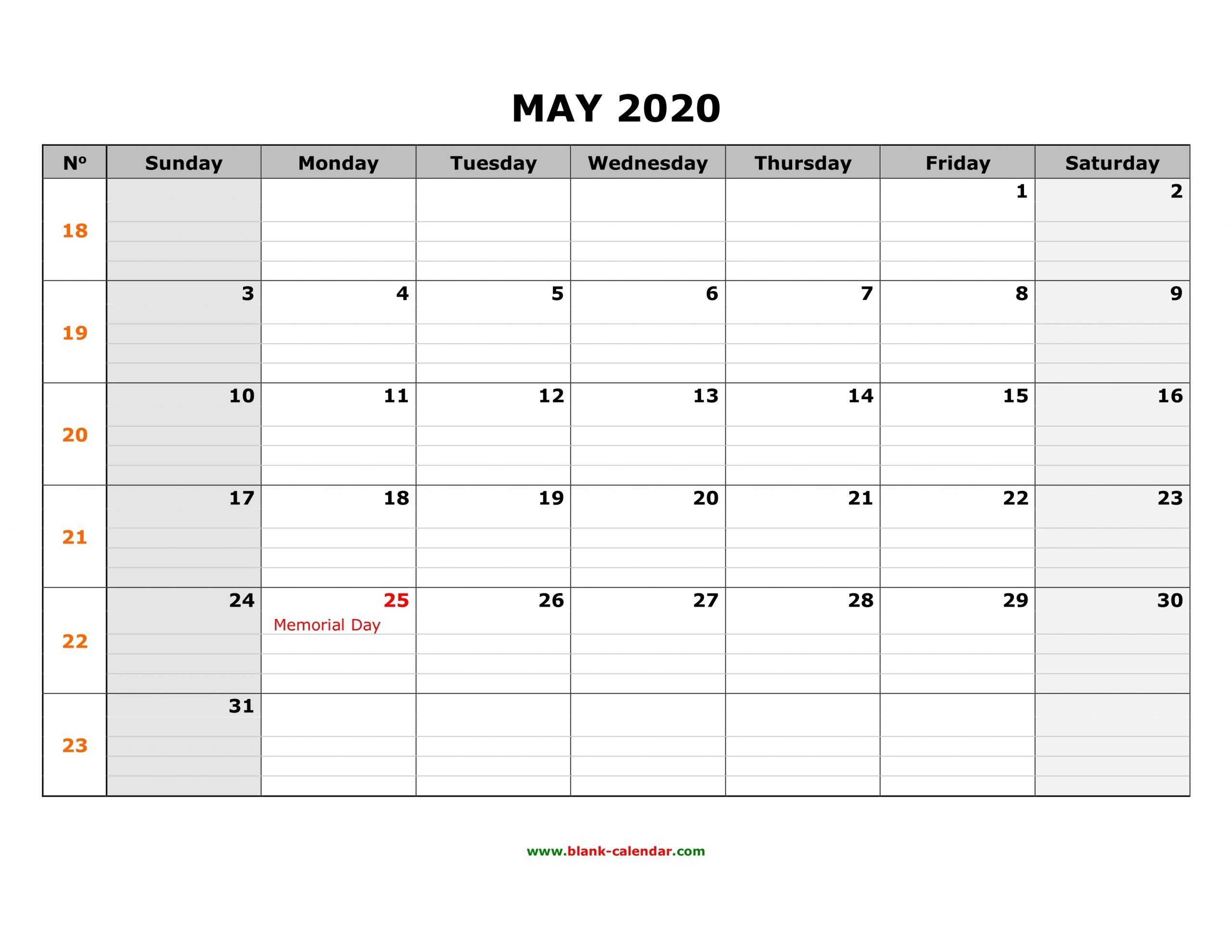 Blank Large Block Calendar Template | Calendar Template 2021 regarding Large Block Calendar Template