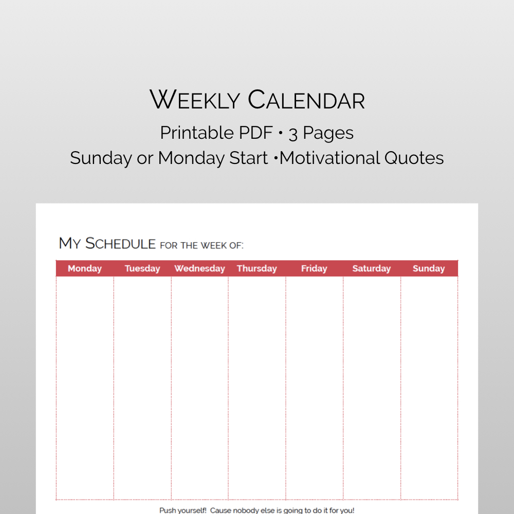 Blank Monday Through Friday Pdf | Example Calendar Printable within Hours Are From Monday To Friday