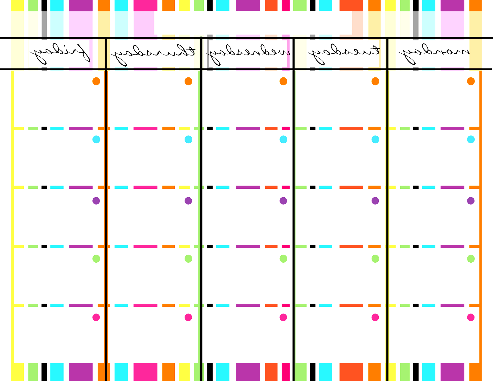 Blank Monday Through Friday Printable Calendar In 2020 | Printable for Monday - Friday Weekly Template Printable Free