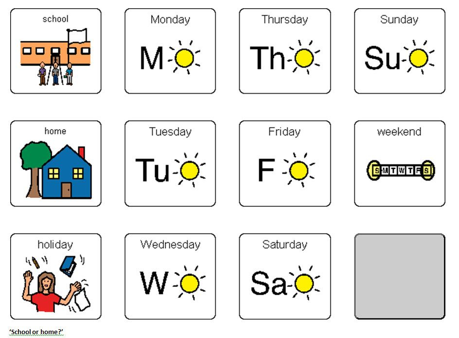 Boardmaker Symbols Days Of The Week Monday  Google Search | Symbols within School Day Are From Monday To Friday