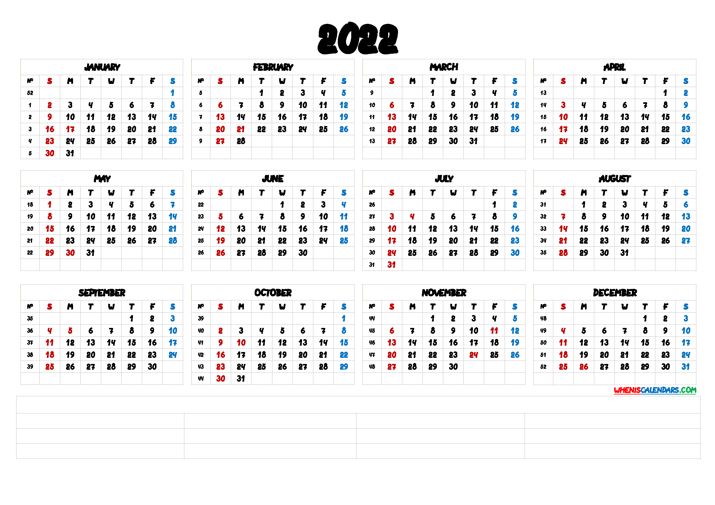 Calendar 2022 With Week Numbers | Free Letter Templates pertaining to 2022 Calendar With Weeks