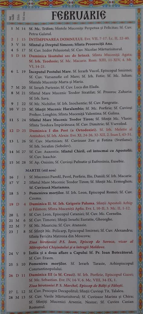 Calendar Crestin Ortodox Iulie — Calendarul Ortodox Ofera Informatii in Calendar Ortodox Stil Vechi 2022 Pdf