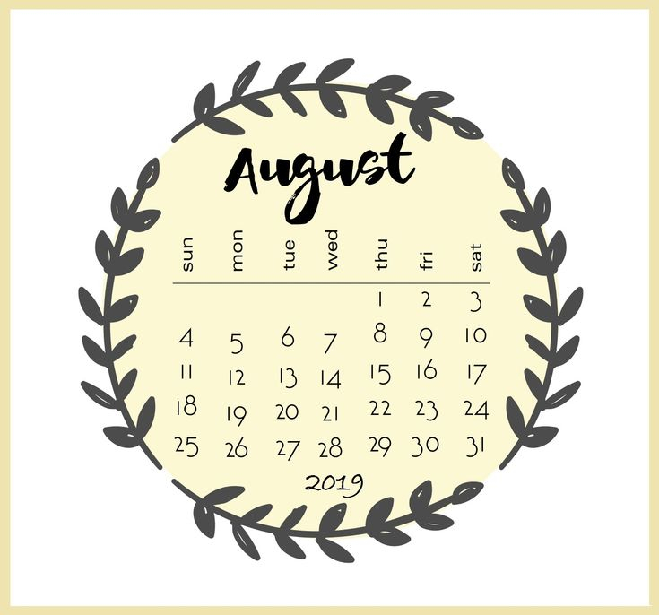 Calligraphy August 2019 Calendar | October Calendar, Calendar Wallpaper within Printable Month Calligraphy Clander