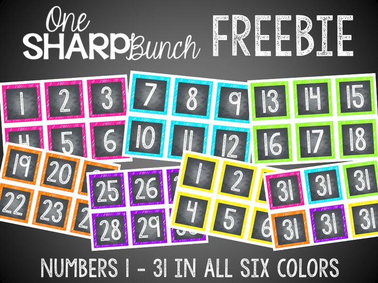 Chalk Calendar Numbers Clipart 20 Free Cliparts | Download Images On throughout Free Large Number Printables Calendar