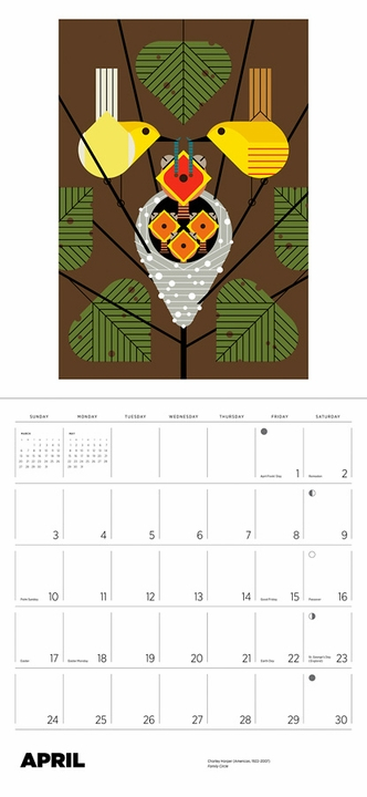 Charley Harper 2022 Wall Calendar throughout Calender 2022 Wall Calendar