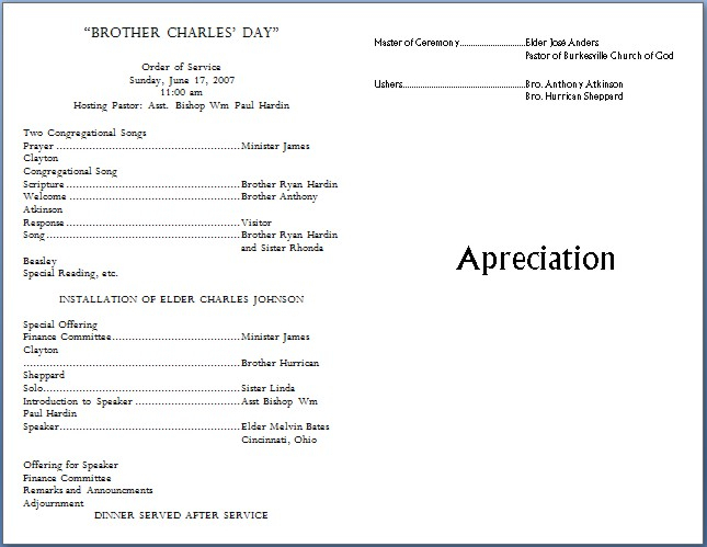Church Bulletin Templates | Template Business with Free Blank Printable Programs