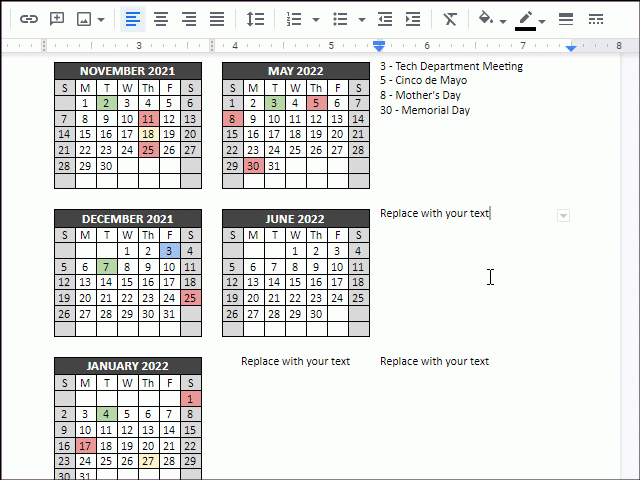 Control Alt Achieve: Google Docs Calendar Templates For The 20212022 within Google Calendar 2022 Template