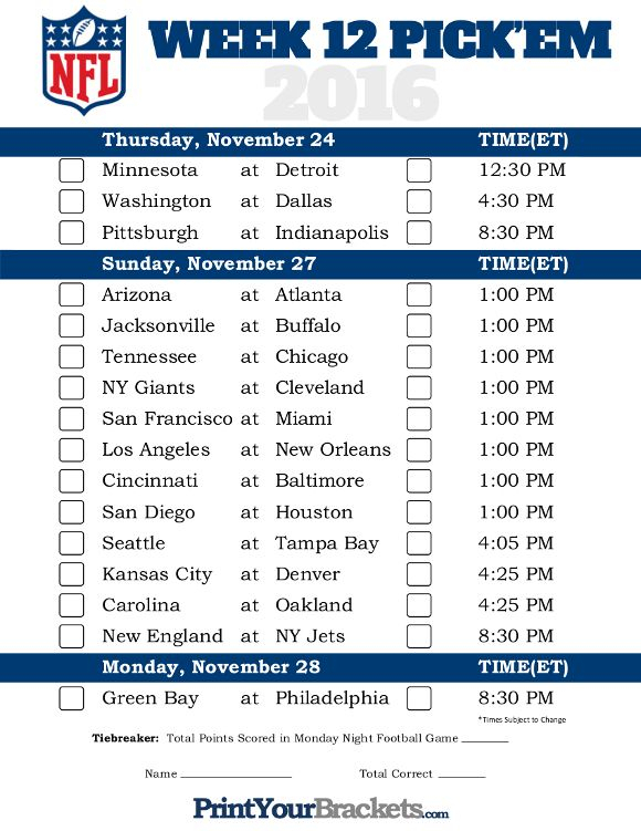 Crafty Nfl Week 10 Printable Schedule | Wright Website pertaining to Printable One Page Nfl Schedule Printabletemplates