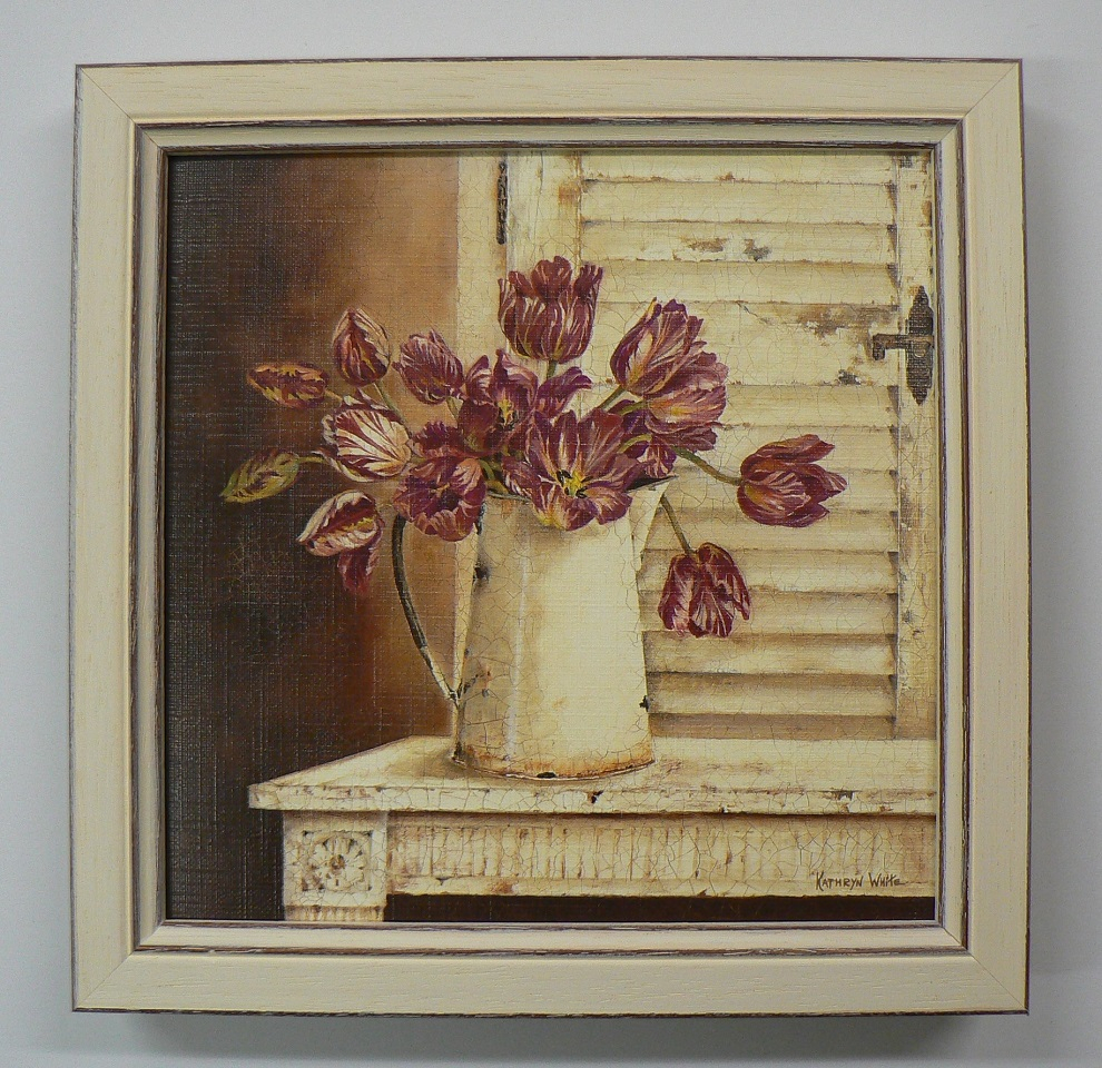 Crimson Tulips, Kathryn White Obrazy Rustikál | Galerie Kočka regarding Kathryn White Botanical Flowers