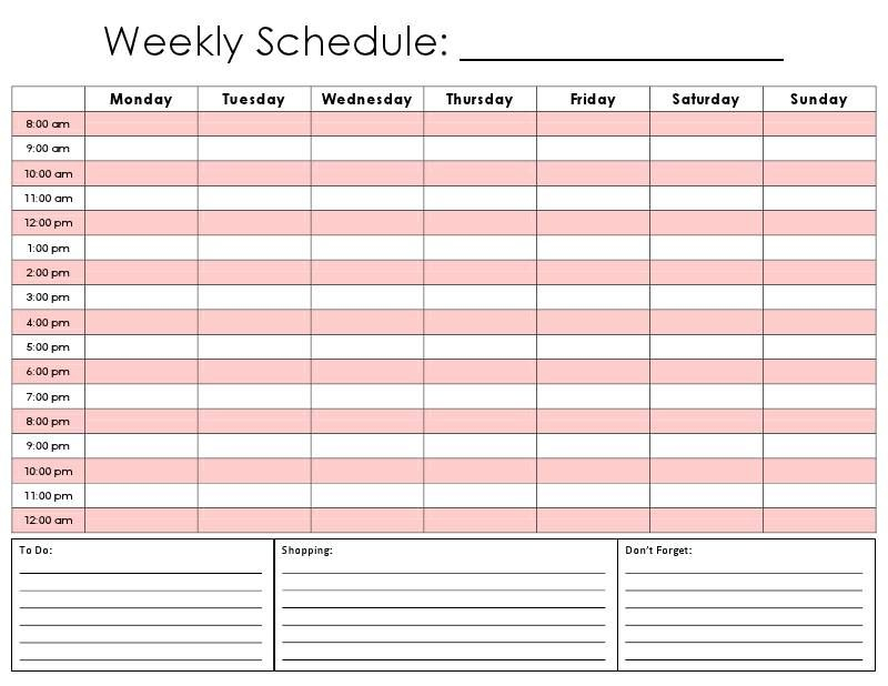 Daily Hour Calendar Template | Daily Schedule Template, Weekly Schedule intended for Printable Calendar Time And Date