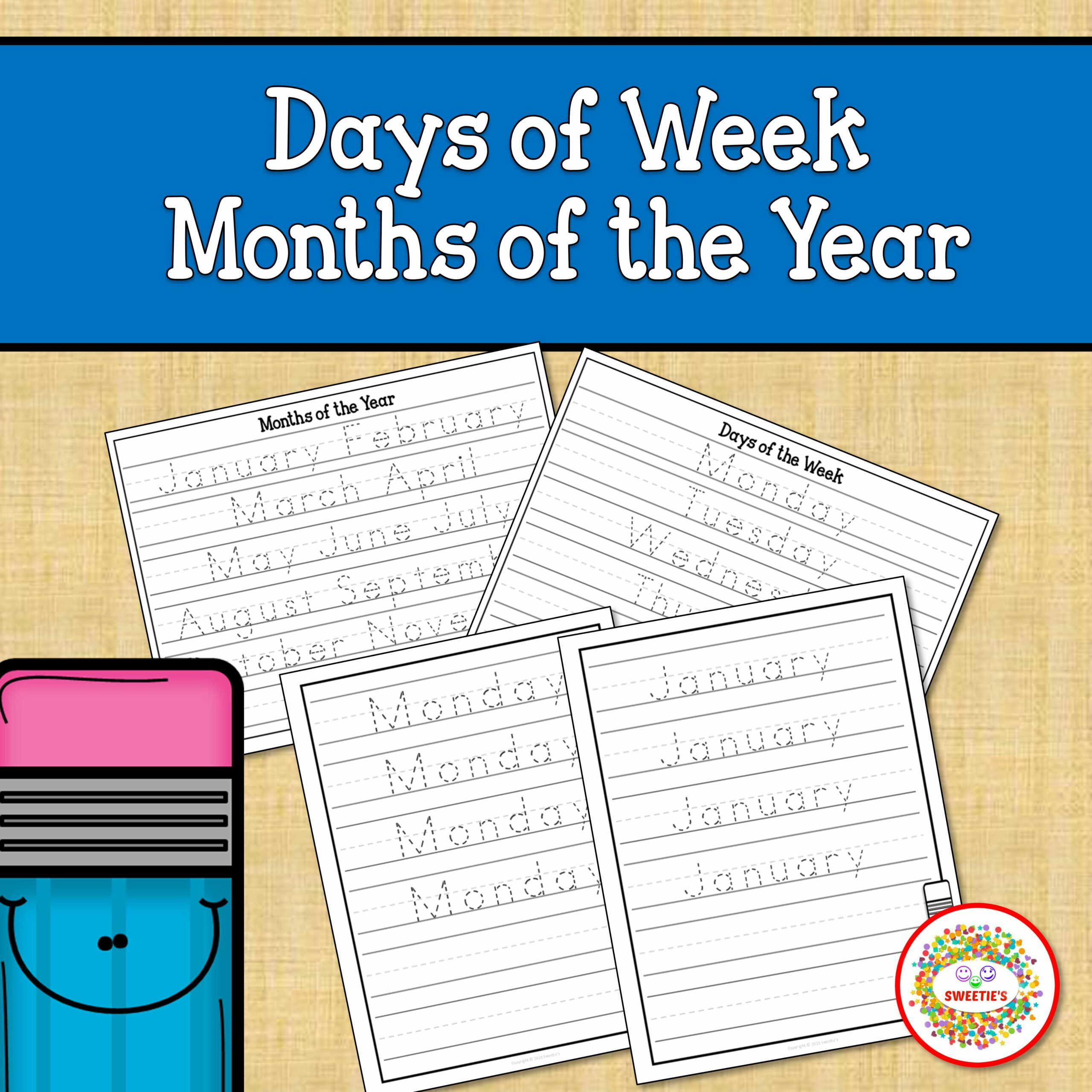 Days Of The Week And Months Of The Year Worksheets  Made By Teachers throughout Week Days By Month