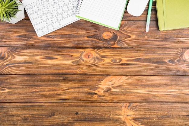 Desk Arrangement On Wooden Background Photo | Free Download regarding To Desk Free Download