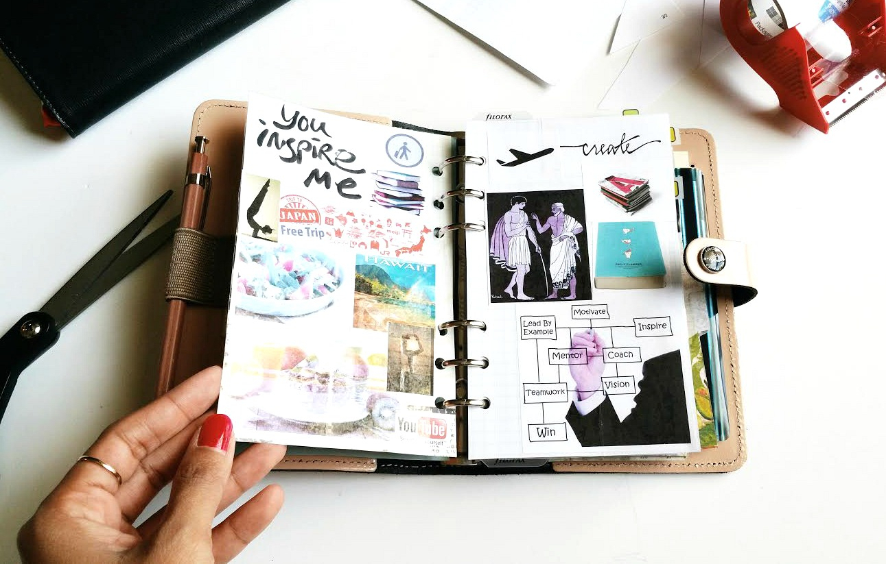 Diy Filofax Planner Vision Board  Seaweed Kisses throughout Sunday Start Pocket Ring Planner