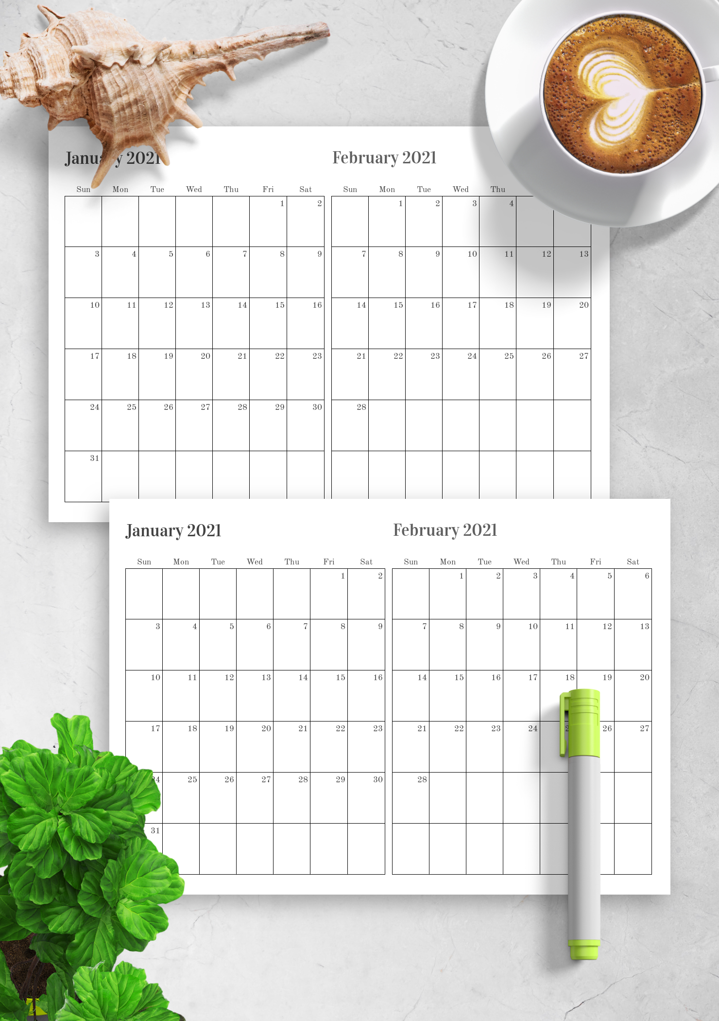 Download Printable Two Months On One Page Calendar Pdf in Two Page Printable Monthly Calendar Pdf Free 8.5X11