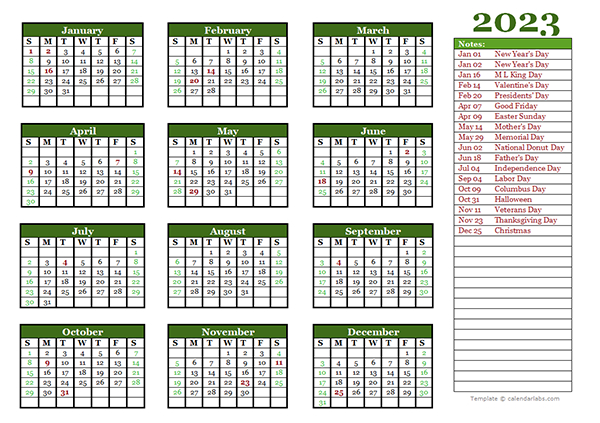 Editable 2023 Yearly Calendar Landscape  Free Printable Templates with regard to Background March Calendar 2023