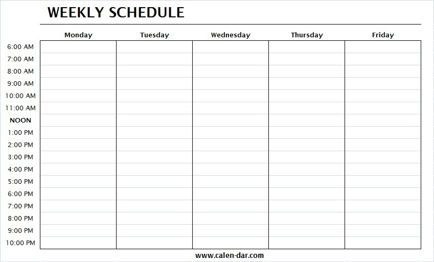 Employee Monday To Sunday Schedule :Free Calendar Template throughout Plain Monday Through Friday Calendar
