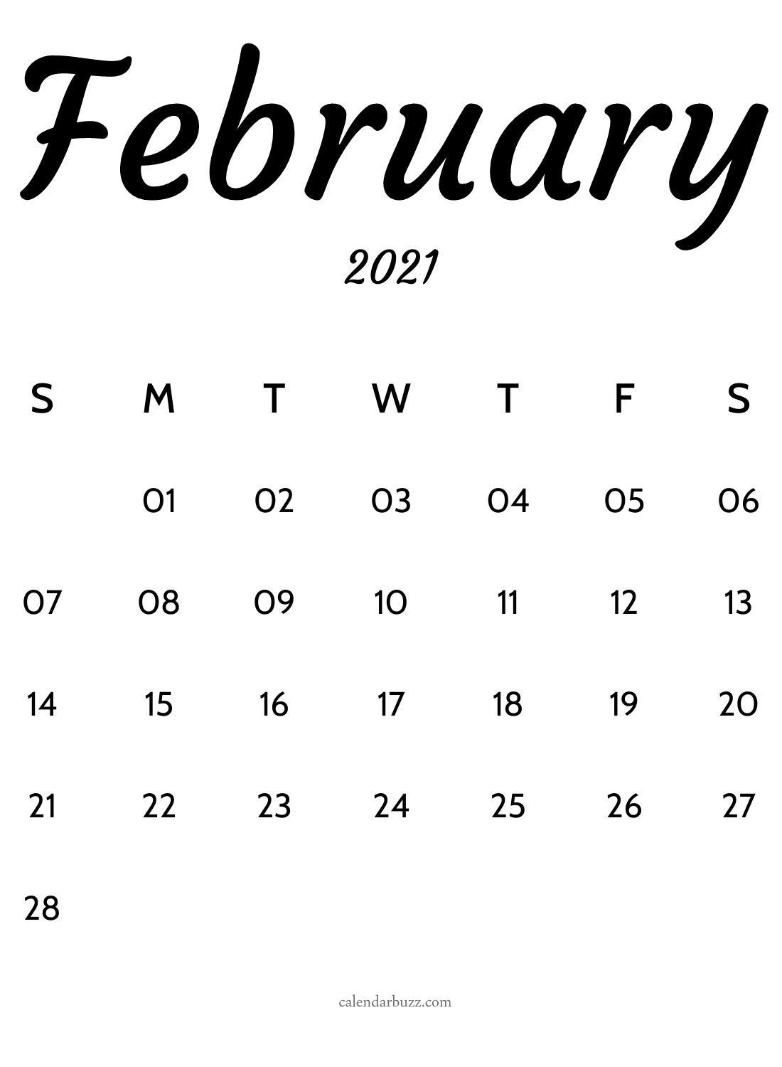 February 2021 Calligraphy Hand Written Calendar | Calligraphy Calendar with regard to Printable Month Calligraphy Clander