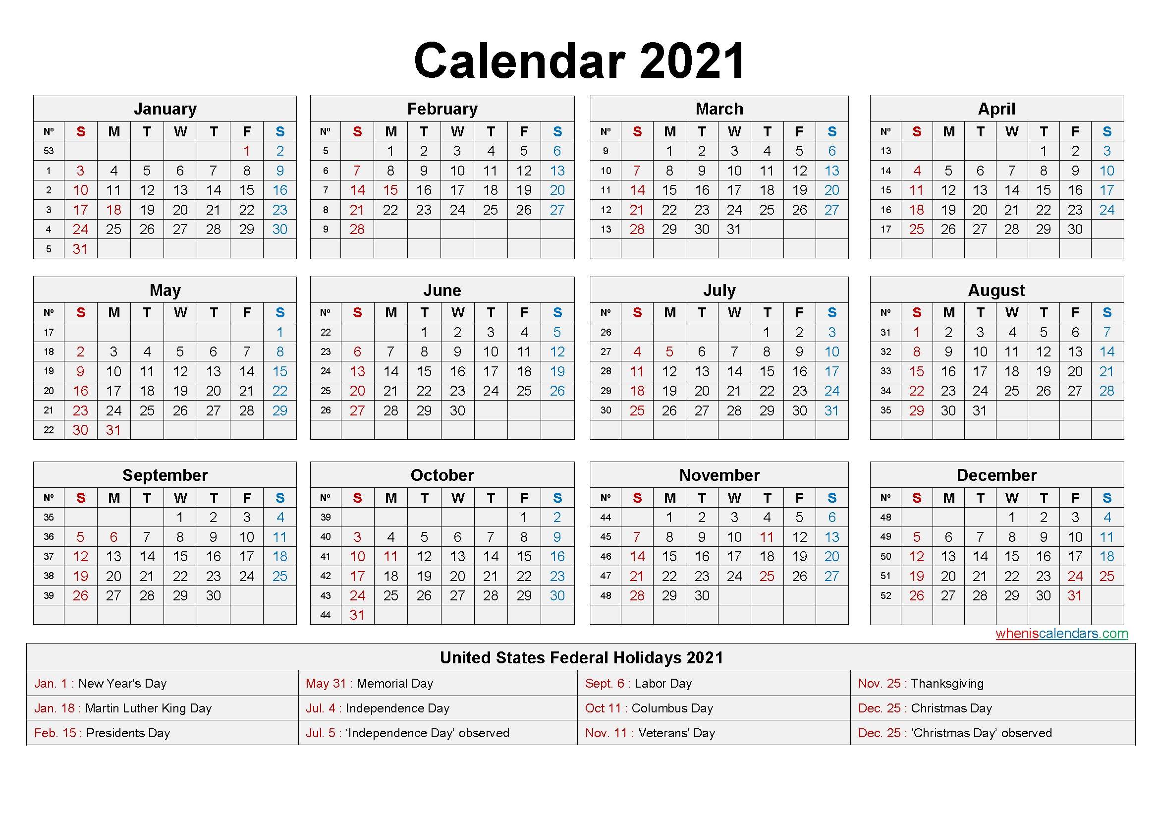 Federal Holidays 2021 Calendar Example Calendar Printable pertaining to Printable Federal Government Holiday Calendar