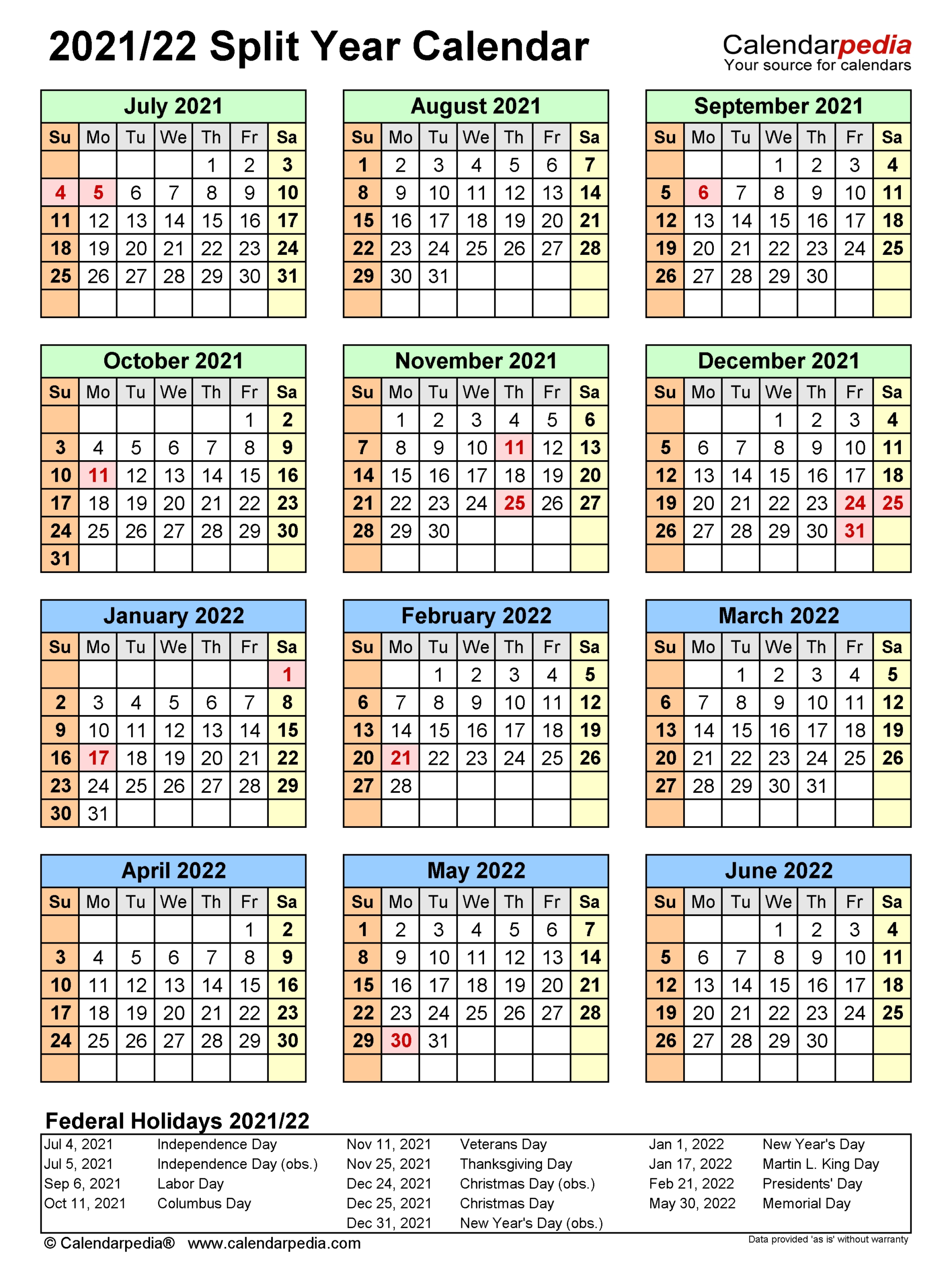 Fiscal Calendarpedia 2021 July To June  Template Calendar Design intended for Free Printable Fiscal Year Calendar