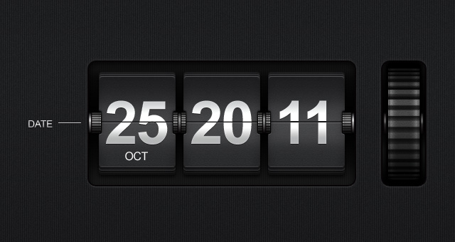 Flip Time Date Display Psd | Mobile Apps | Pixeden in Time And Date Calendar