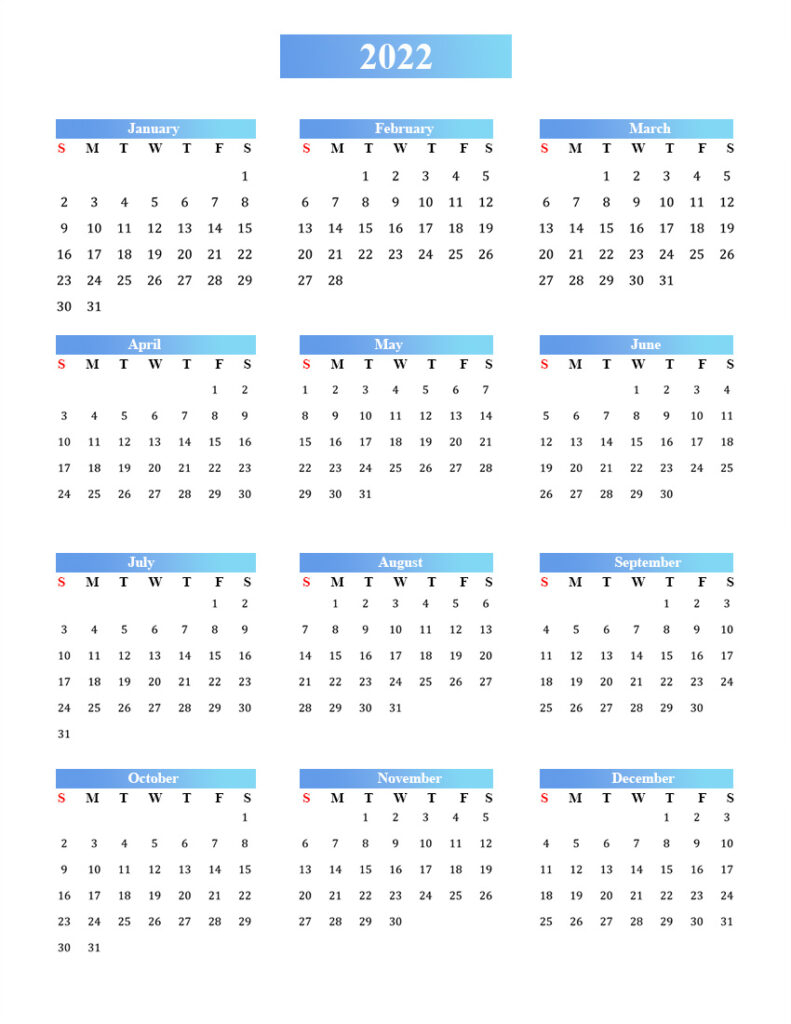 Free Blank Calendar 2022 Template In Pdf with Get Free Employee Absentee Calendar 2022 Calendar