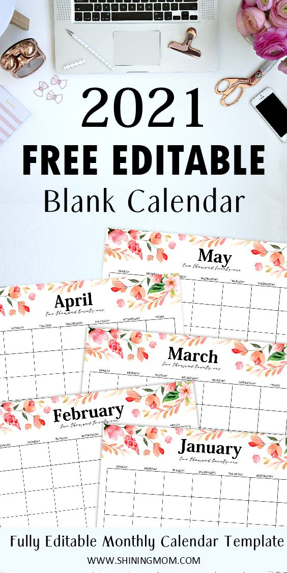 Free Fully Editable 2021 Calendar Template In Word | Calendar Template with Free Editable Calendar Templates Printable