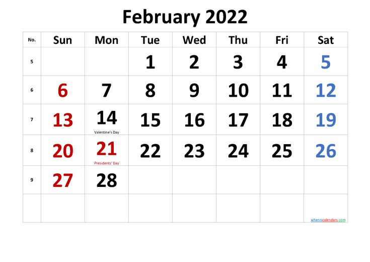 Free Printable February 2022 Calendar (Pdf And Png) | Calendar pertaining to Free Calendar Pdf States United