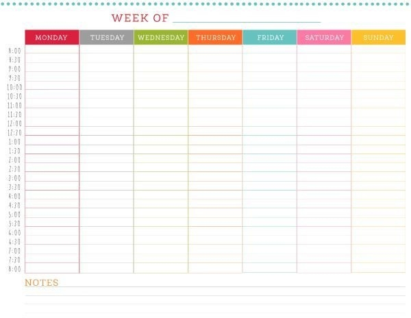 Free Printable Monday Sunday Schedule Image | Calendar Template 2020 throughout Printable Calendar Time And Date
