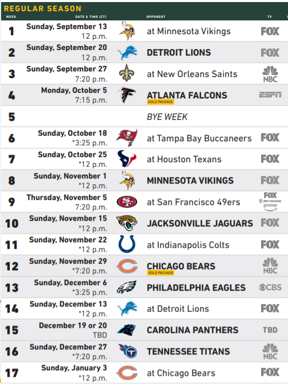 Green Bay Packers Schedule 2021 20 Printable Printableschedule | Printable Schedule inside Free Printable Weekly Football Schedules