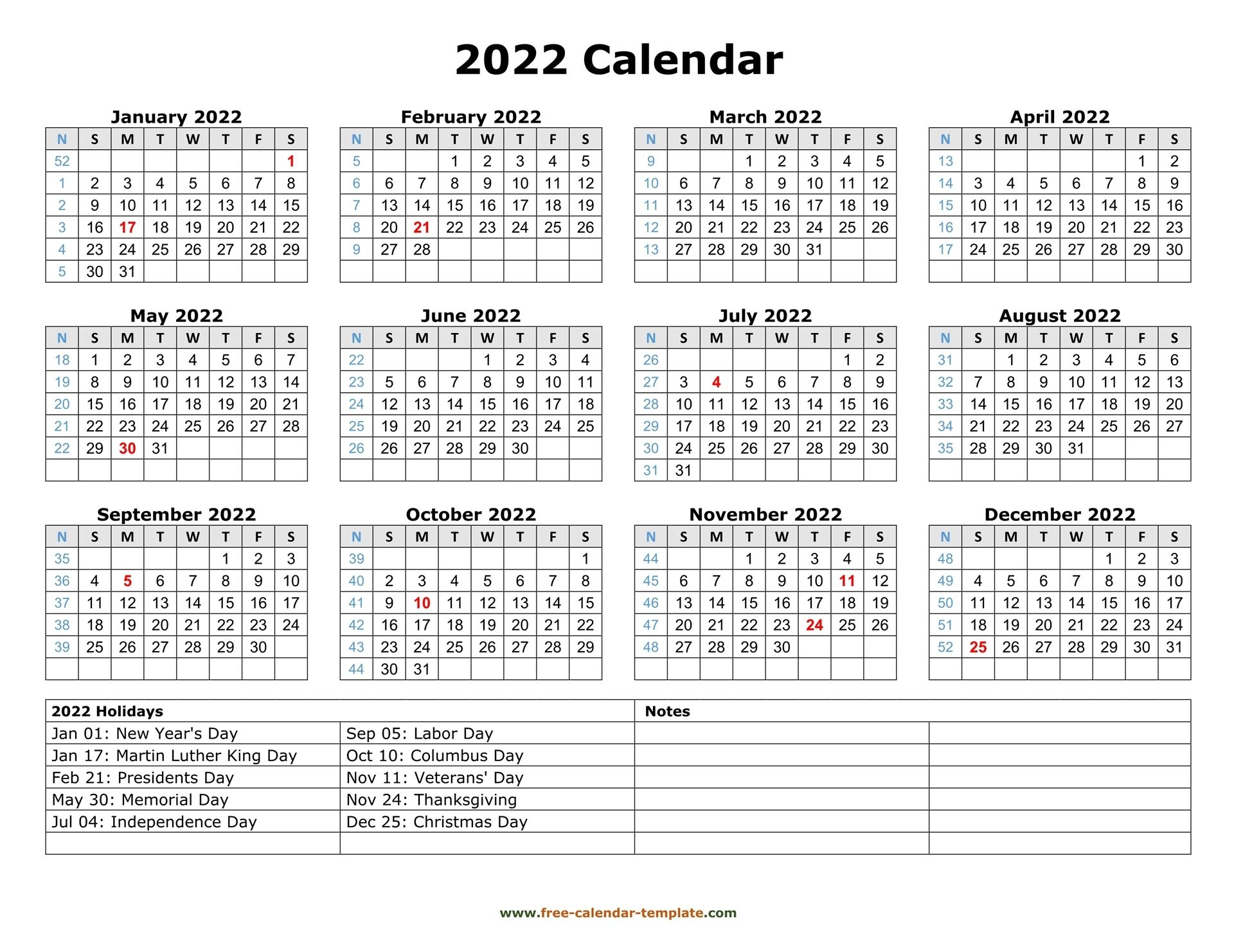 How To Blank Calendar 2022 Pdf | Get Your Calendar Printable in Get Free Employee Absentee Calendar 2022 Calendar