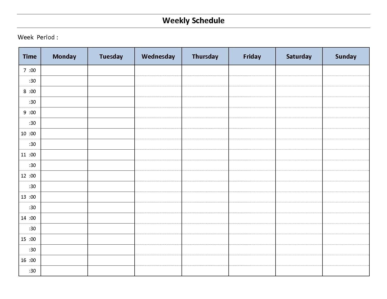 Impressive Monday Through Friday Blank Calendar | Weekly Schedule inside Mon - Friday Am Pm Calendar