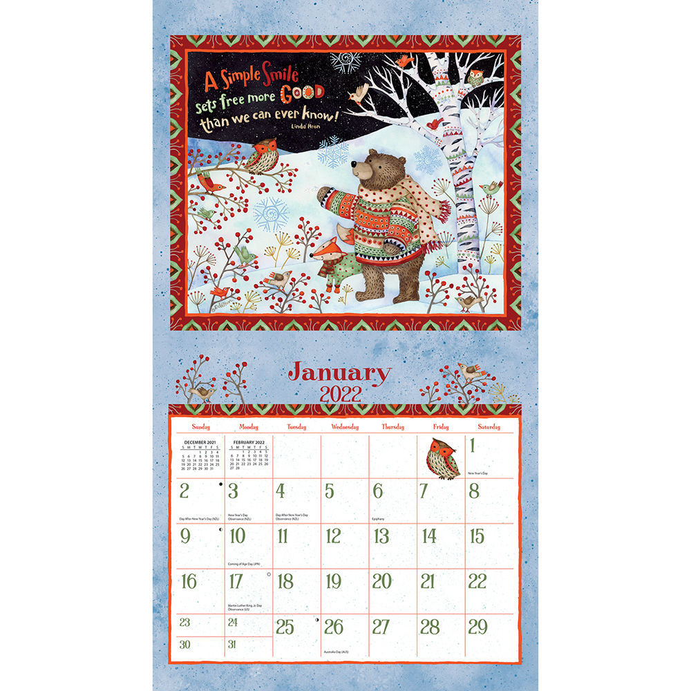 Lang Wall Calendar 2022 Simple Inspirations By Debi Hron | Nextra Dianella within Calender 2022 Wall Calendar