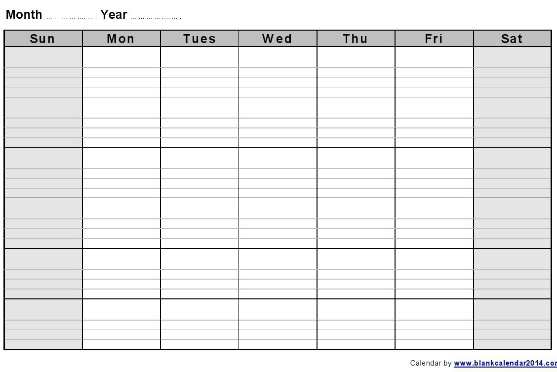 Large Blank Monthly Calendar Template Calendar Inspiration Design inside Calendars With Large Squares