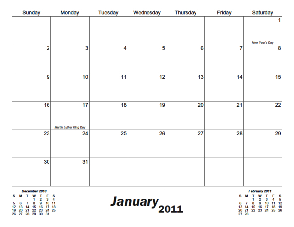 Large Block Printable Monthly Calendar | Calendar Printables Free Blank intended for Large Block Calendar Template